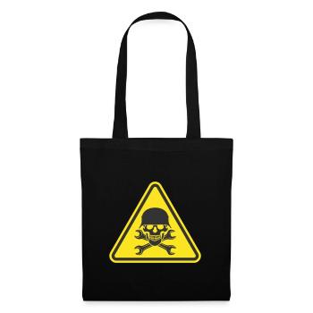 CRÂNE CASQUE DE GUERRE CLÉ OUTIL LOGO - Sac en tissu - noir - Devant