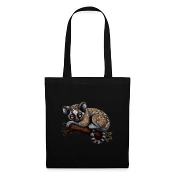 Lemur ring-tailed lemur Madagascar lemurs animal - Tote Bag - black - Front