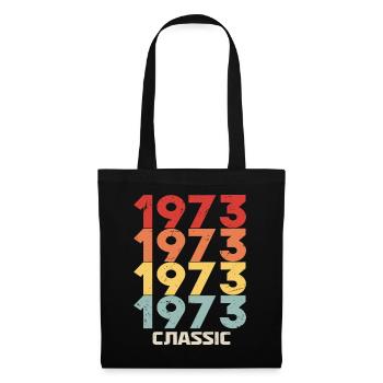 1973 Anniversaire dans le style vintage classique 1973 - Sac en tissu - noir - Devant