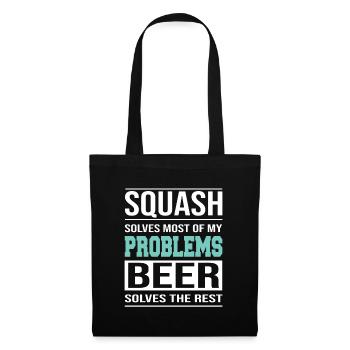 Squash solves most of my Problems - Stoffbeutel - Schwarz - Vorne