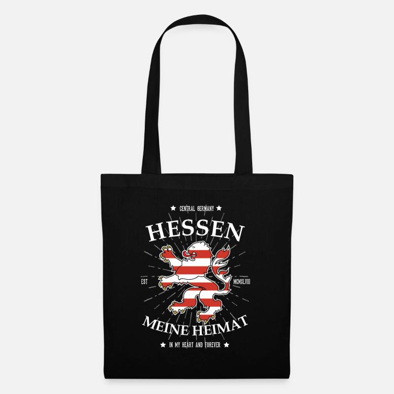 Hessen meine Heimat Design - Stoffbeutel - Schwarz