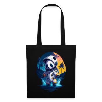 Niedlicher Panda-Astronaut - Stoffbeutel - Schwarz - Vorne