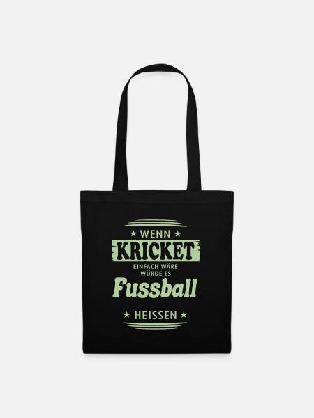 Wenn Kricket einfach wäre - Stoffbeutel - Schwarz