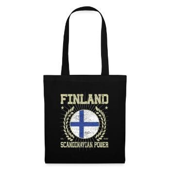 Design finlandais cool - Sac en tissu - noir - Devant