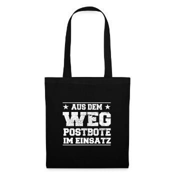 Out of the Way Postman in Action Design - Tote Bag - black - Front