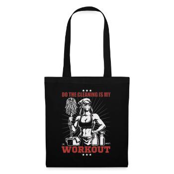 Cleaning Ladies Design - Cleaning is my workout - Tote Bag - black - Front