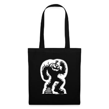 Halloween – Alerte citrouille monstrueuse ! - Sac en tissu - noir - Devant