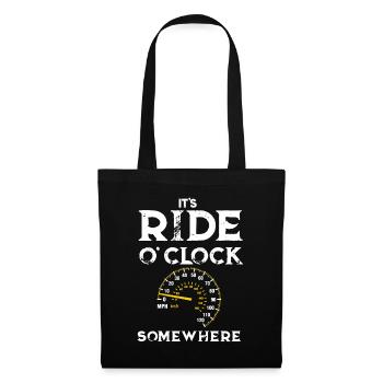 Motorcycling It's Ride O'clock Somewhere - Tote Bag - black - Front