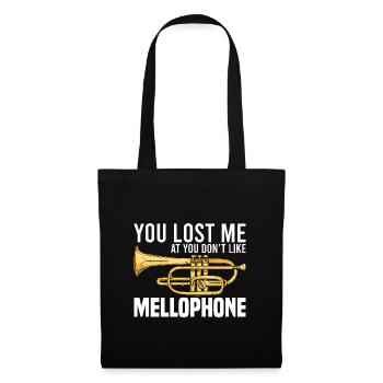 Mellophon Spieler | Musik Marschmusik Geschenkidee - Stoffbeutel - Schwarz - Vorne