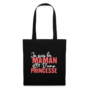 Je suis la maman d une princesse - Sac en tissu - noir - Devant