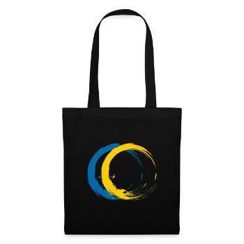 Circle brush flag of Sweden holiday travel - Tote Bag - black - Front