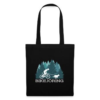 Bikejöring Draught dog sport with bike and dog - Tote Bag - black - Front