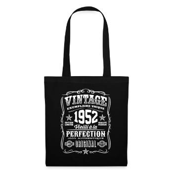 Vintage 1952 Cadeau Anniversaire 67 Ans - Sac en tissu - noir - Devant