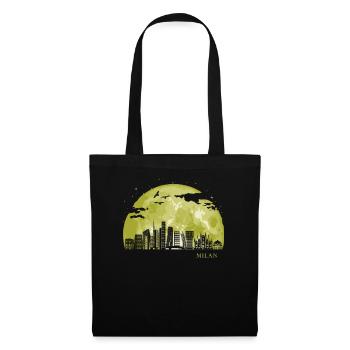 MILAN Moon Light Night Stars Skyline - Tote Bag - black - Front