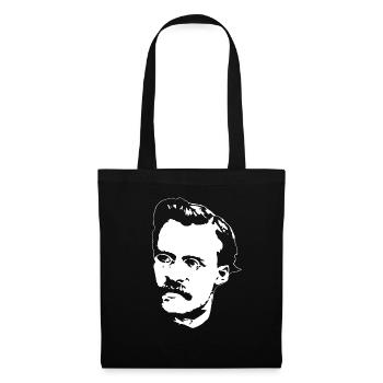 Friedrich Nietzsche White On Black - Tote Bag - black - Front