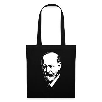 Sigmund Freud White On Black - Tote Bag - black - Front