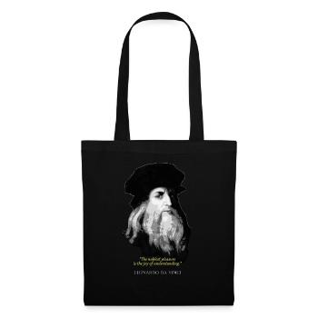Leonardo Da Vinci Citation - Sac en tissu - noir - Devant