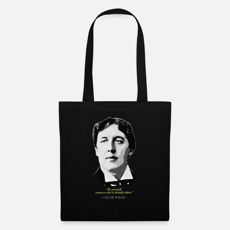 Citation Oscar Wilde - Sac en tissu - noir