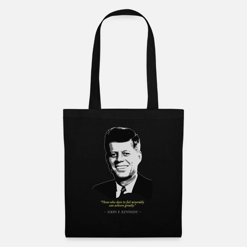 John F. KennedyZitat - Stoffbeutel - Schwarz