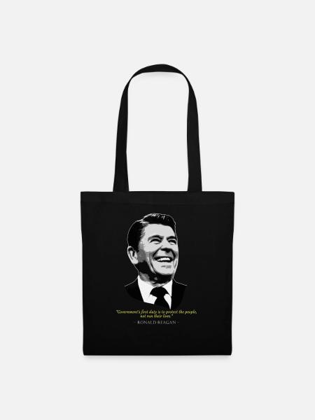 Ronald Reagan sitat - Stoffveske - svart