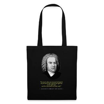 Johann Sebastian Bach Quote - Tote Bag - black - Front