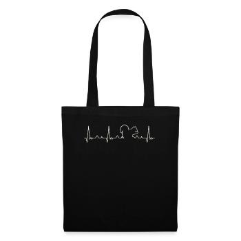 Squirrel EKG Heart Beat - Tote Bag - black - Front