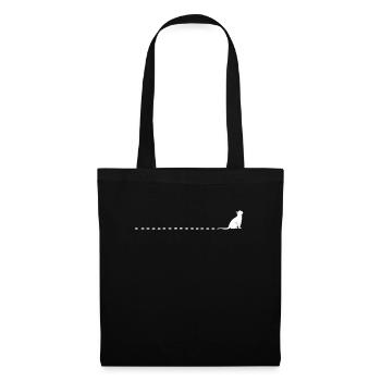 Chat Chat Chat Idée Cadeau Chat Motif Traces - Sac en tissu - noir - Devant