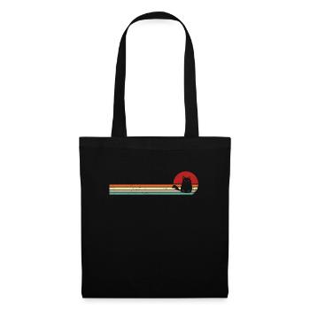 Chat Vintage Idée Cadeau Chats - Sac en tissu - noir - Devant