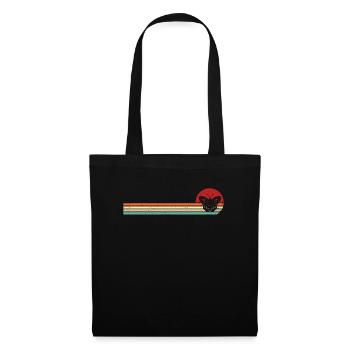 Schmetterling Retro - Stoffbeutel - Schwarz - Vorne