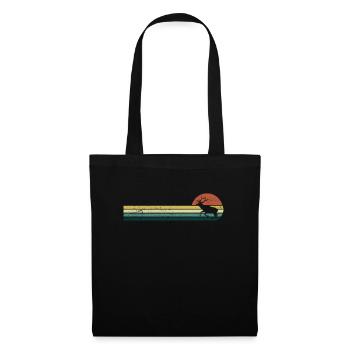 Bois de cerfs Bois de chasse vintage Chasseur - Sac en tissu - noir - Devant