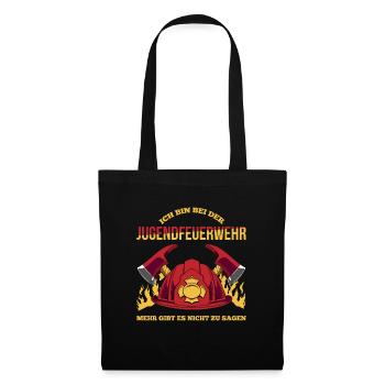 Ich Bin Bei Der Jugendfeuerwehr Mehr Gibt Es Nicht - Stoffbeutel - Schwarz - Vorne