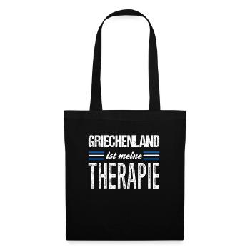 Grèce Thérapie Drapeau grec Grec - Sac en tissu - noir - Devant