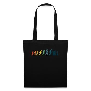 Gamer Gaming Zocken Kontroller Konsole Evolution - Stoffbeutel - Schwarz - Vorne
