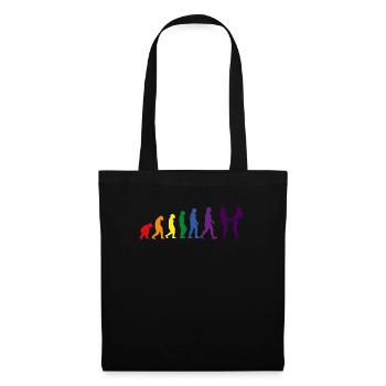 Lgbtq Regenbogenflagge Lesbisch Evolution Queer - Stoffbeutel - Schwarz - Vorne