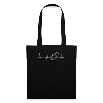 Fútbol americano. Corazón. Amor. Ekg. Legumbres. - Sac en tissu - noir - Devant