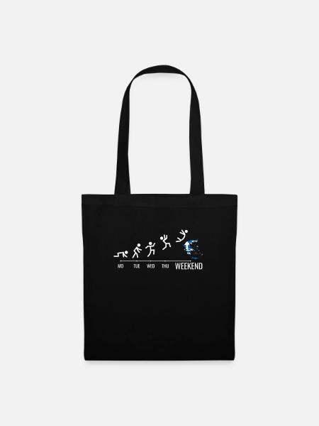 Grèce Vacances Drapeau grec Grec - Sac en tissu - noir