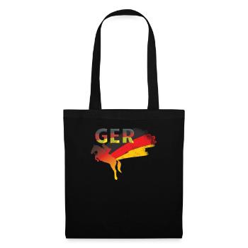 Allemagne Équitation - Sac en tissu - noir - Devant