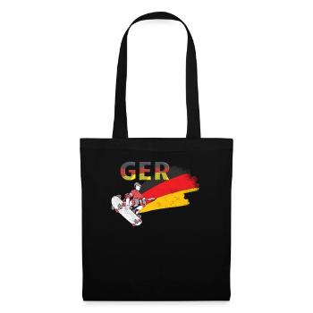 Allemagne Patinage - Sac en tissu - noir - Devant