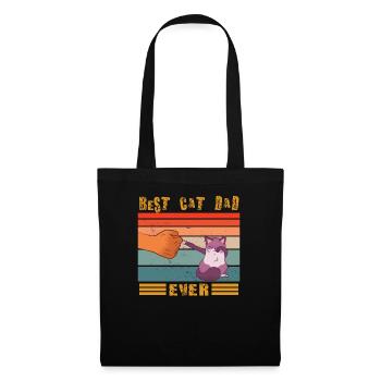 Cat Papa Design pour les amoureux des chats - Sac en tissu - noir - Devant