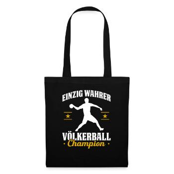 Einzig Wahrer Völkerball Champion Geschenk - Stoffbeutel - Schwarz - Vorne