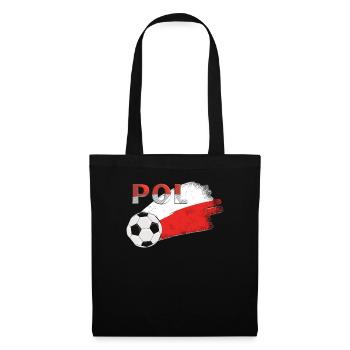Fahne Polen - Stoffbeutel - Schwarz - Vorne