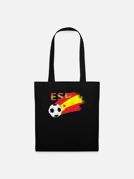 Fahne Spanien - Stoffbeutel - Schwarz