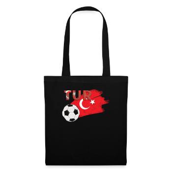 Drapeau Turquie - Sac en tissu - noir - Devant