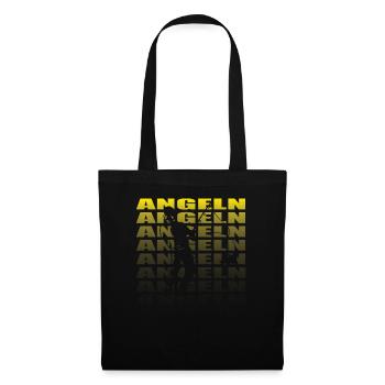 Angler Geschenkidee Hobby Angeln - Stoffbeutel - Schwarz - Vorne