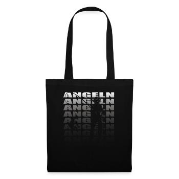 Angler Geschenkidee Hobby Angeln - Stoffbeutel - Schwarz - Vorne
