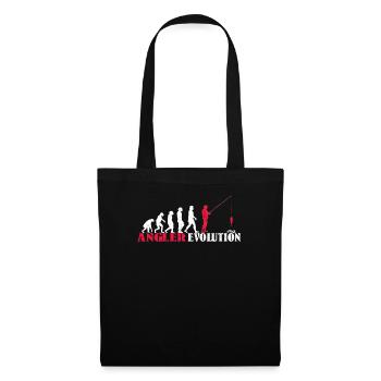 Angler Geschenkidee Hobby Angeln - Stoffbeutel - Schwarz - Vorne