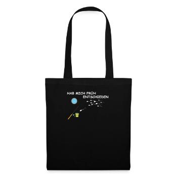 Angler Geschenkidee Hobby Angeln - Stoffbeutel - Schwarz - Vorne