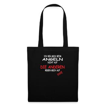 Angler Geschenkidee Hobby Angeln - Stoffbeutel - Schwarz - Vorne