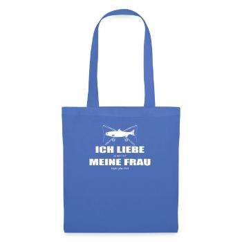 Angler Geschenkidee Hobby Angeln - Stoffbeutel - Hellblau - Vorne
