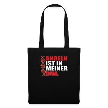 Angler Geschenkidee Hobby Angeln - Stoffbeutel - Schwarz - Vorne